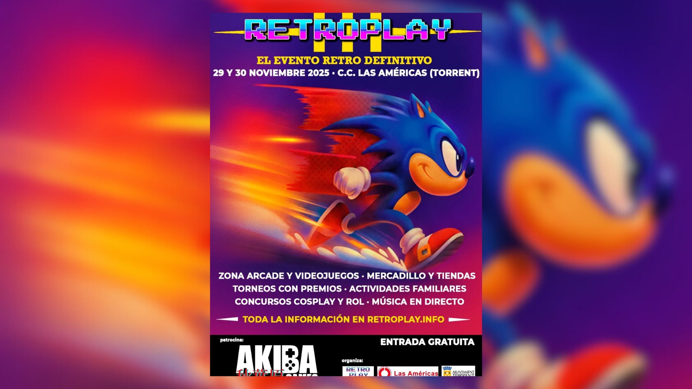 Retroplay 2025: Vuelta de Akiba Games como patrocinador oficial.